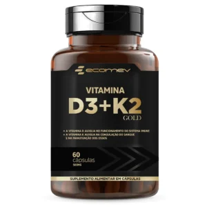 Vitaminas K2 + D3, suplemento alimentario en cápsulas
