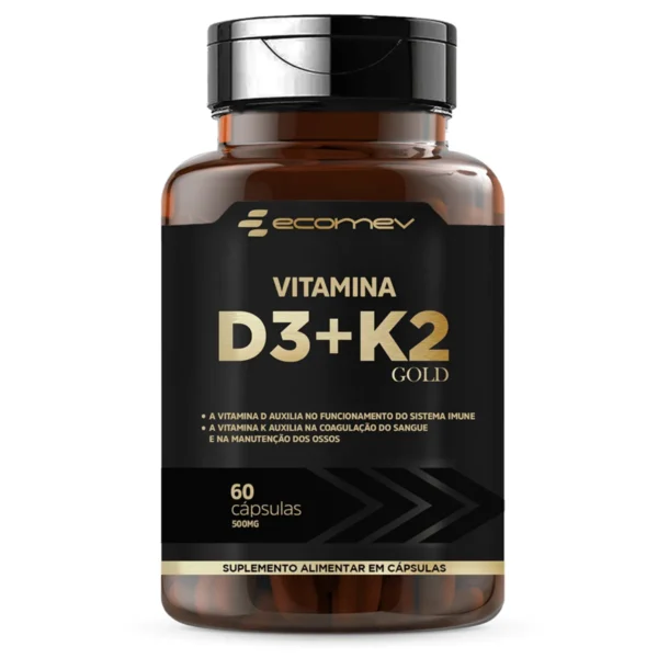 Vitaminas K2 + D3, suplemento alimentario en cápsulas